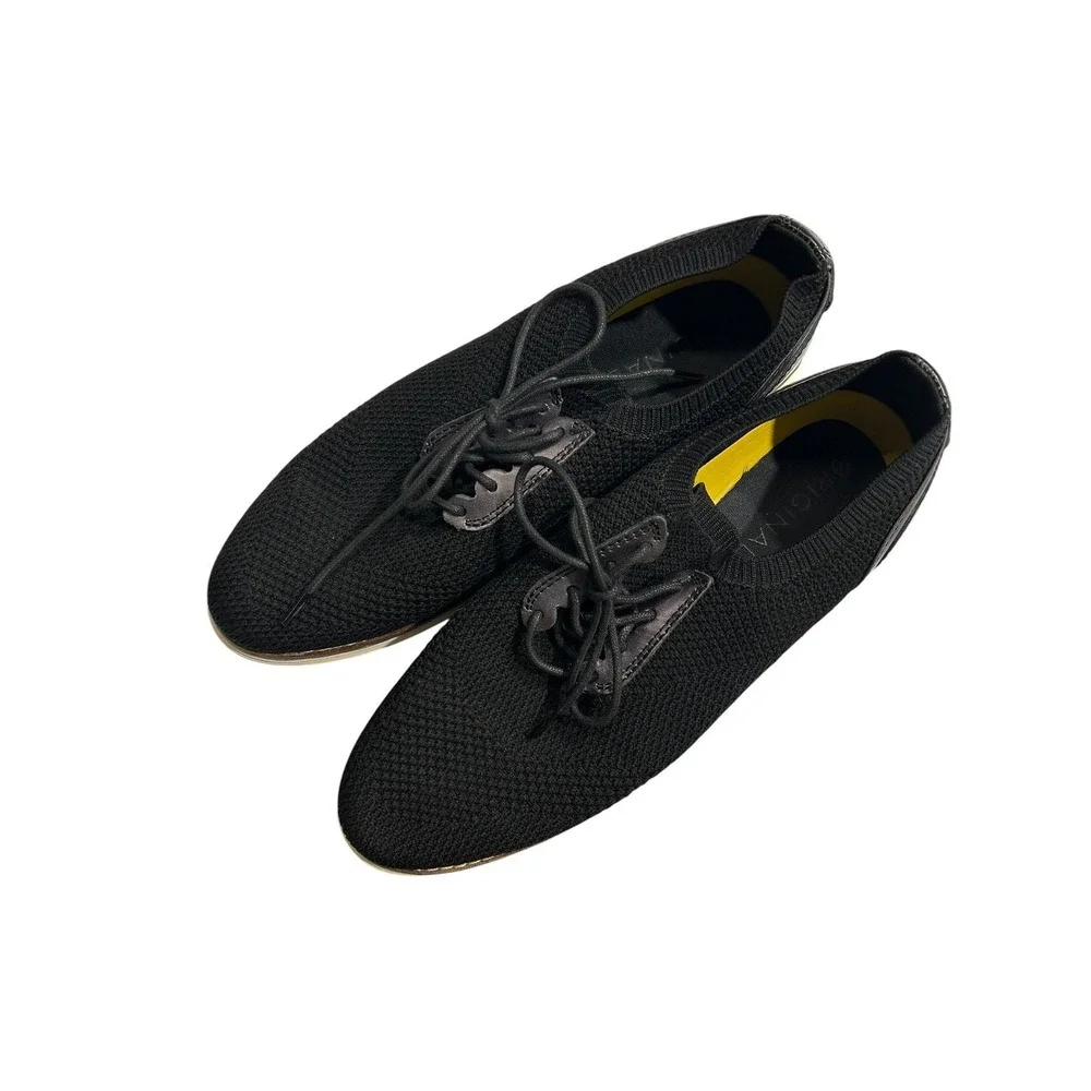 Cole Haan Original Grand Men Black Knit Wingtip‎ Oxford Shoes W22402 Size 8B